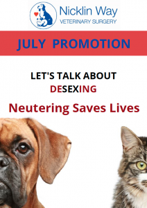 July 2021 Promotion - Desexing