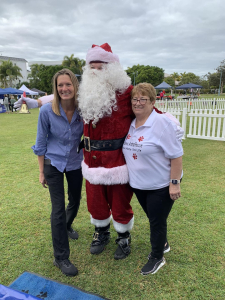 4 Paws Animal Rescue Santa in the Park, with Dr Stacey and Julie
